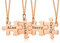 Personalised Best Friend Necklace - Customised Stainless Steel Puzzle Name BFF Necklace for 4, Rose Gold Jigsaw Matching Necklaces for Women Girls, Friendship Necklace Gifts for Birthday Christmas