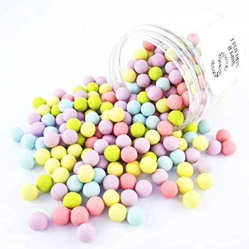 Super Streusel Schokokugeln Bunt 170g Essbare Zuckerperlen mit Schokofüllung | Tortendeko Essbare Perlen für Torten Perlen | Kuchen Perlen Essbar | Torten Perlen Tortendeko Schoko Linsen Streudekor