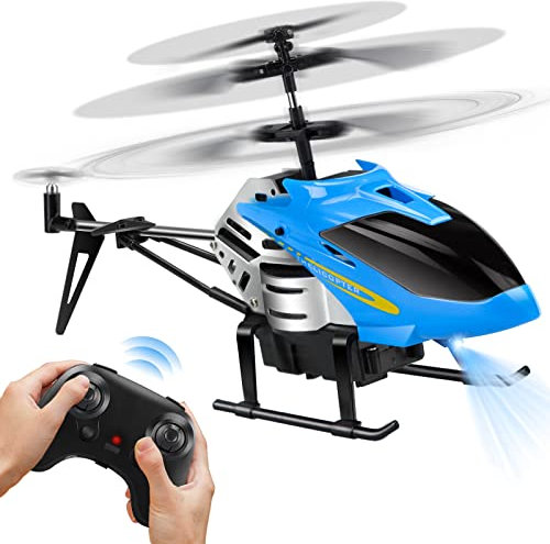 Dulanus Toys for Kids Adults Boys: RC Helicopter Remote Control Helicopter Gifts Birthday Presents for Kids Adults One Key Take-Off/Landing Helicopter Toy LED Light Automatic Altitude Hold Flying Toys