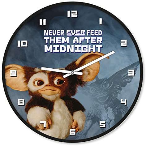 Pyramid International Gremlins Wanduhr (Gizmo Graphic), 25 cm Durchmesser, offizielles Lizenzprodukt