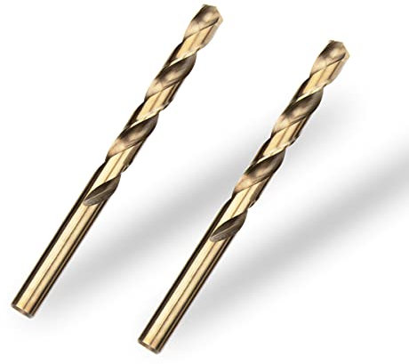 Meccion HSS-Co 2pcs 9.0mm Foret Hélicoïdal Professional Forets à Métaux en Acier Inoxydable, Standard DIN 338