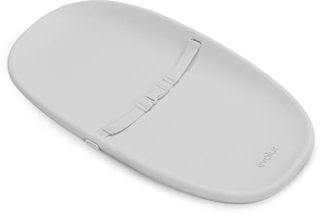 Evolur Eva Baby Changing Pad in Light Gray, Soft, Lightweight and Portable Changing Pad, Fits All Changing Table, Waterproof Firm Padding