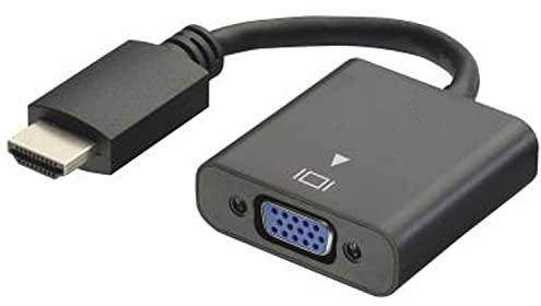 Visiodirect Câble HDMI mâle vers VGA Femelle vidéo Adaptateur convertisseur (Noir,1080p)