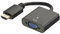 Visiodirect Câble HDMI mâle vers VGA Femelle vidéo Adaptateur convertisseur (Noir,1080p)