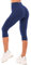SINOPHANT Leggings Damen 3/4 High Waist Elastische Blickdicht Große Größen Leggins (#1er Pack Schwarzblau, S-M)