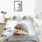 Bettwäsche 135x200 Bettbezug Winter Bettwäsche-Sets Tierischer Igel Muster Weich Hypoallergen Baby Bettwäsche Set mit 2 Kissenbezüge 80x80 cm, Geeignet für Jungen Mädchen Kinder