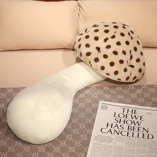 XDDBBB Kawaii Kreatives weiches langes Pilzkissen, Pflanzenspielzeugkissen, Plüsch, Sofa, Boden, Zuhause, Sofa, Schlafzimmer, Kissen, brauner Pilz, 80 cm