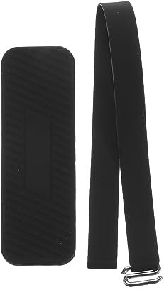 sourcing map Phone Grip Strap Portable Wrist Strap Silicone Elastic Cord with Handle for Phone Case Black 1Pcs