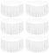 Lot de 6 Nappes Blanche de Polyester, Nappe Ronde Blanche, Nappe Ronde 120 Pouces/ 300cm, Résistant aux Taches et aux Rides Lavable Nappe pour Banquet de Mariage Fête ou Restaurants