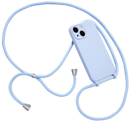 Emlivi Mobile Phone Lanyard Case for iPhone 12, Necklace Case with Lanyard, Crossbody Protective Case, Soft Silicone Case with Shoulder Strap, TPU Cover with Stylish Strap, Chain Case for iPhone 12,