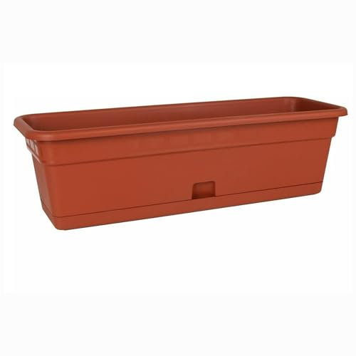 Dem Jardinera con Plato Squares Rectangular Marrón 60 x 20 cm (8 Unidades)