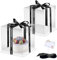 Vebetter 2Pz Tortenbox Transparent, 30*30*26 Cake Boxes Tortenbox Durchsichtige Geschenkbox Tortenschachtel Transportbox Torte Geschenkbox Durchsichtig mit Sockel und Band für Geburtstag Dessert,Weiß