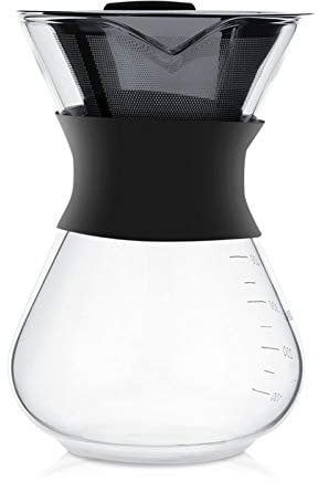 Cafetière Goutte à Goutte Manuelle, Cafetière avec Filtre en Acier Inoxydable, Cafetière Goutte à Goutte