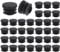 sourcing map 36 Pcs Round Plastic Plug, Black Tubing End Cap Plugs, 20mm(0.79 Inch) Furniture Leg Pipe Insert, Glide Protection for Chair, Sofa, Table, Shelf