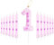Pink Dog Paw 1st Birthday Candles, First Birthday Number 1 Candles for Cake, Pink Birthday Cake Decorations, Pink Cake Topper, Pink Dog Paw Theme for Boys Girls Pet Birthday Party Decorations Supplies