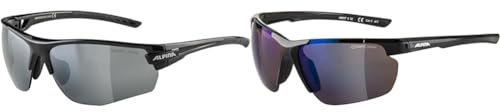 ALPINA TRI-SCRAY 2.0 HR - Indiv. Anpassbare, Bruchsichere Wechselscheiben Sport- & Fahrradbrille & DEFEY HR - Verspiegelte und Bruchsichere Sport- & Fahrradbrille