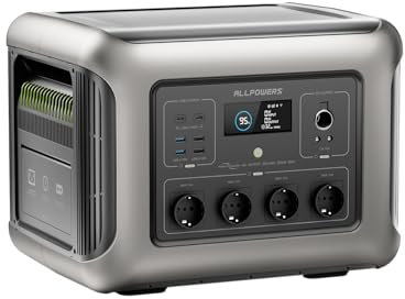 ALLPOWERS R2500 Station électrique Portable 2016wh, Batterie Lifep04, Fonction UPS,1.5 hr pour Une Charge Complète, 4 Prises CA 2500w,Generateur électrique Portable pour Camping-Car Urgence Extérieur
