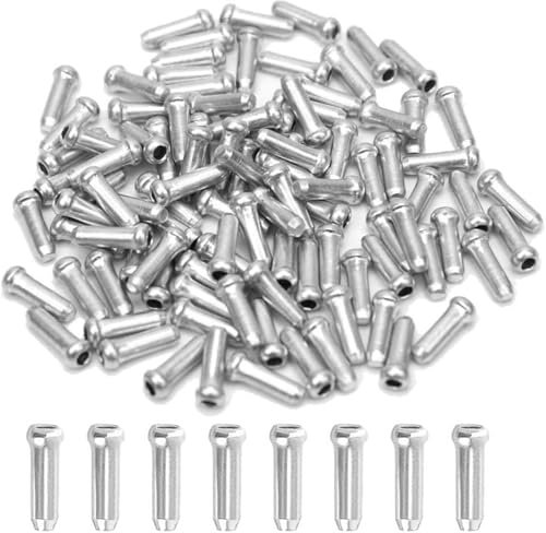 Tsathoggua 100PCS Embouts Câble Vélo - Embouts de Frein en Aluminium Durable pour Vélos, VTT & Route