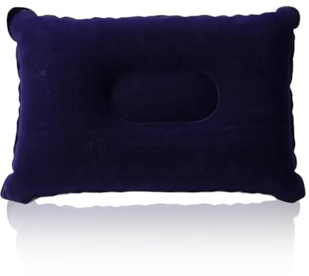 EIHI 1 Stück Aufblasbares Kissen Camping Reisekissen Luftkissen Kopfkissen Velour Kissen, Nackenkissen Strandkissen, für Outdoor Reisen, Wandern,Schwimmkissen