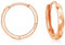 Zolkamery Silver Hoops Earrings for Women, 925 Sterling Silver Hoop Earrings in Starburst Cut, Small Fashion Silver Earrings Hoops, Rose Gold Neutral Hypoallergenic Cartilage Sleeper Earrings 13mm