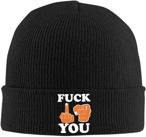 Beanie Mütze Fick Dich Mittelfinger Faust Winter Hüte Unisex Winter Thermomützen Mehrweg Laufmützen Für Skifahren Skating Outdoor
