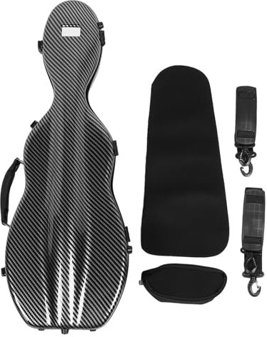 Geigenkoffer in Voller Größe, Kohlefaser-Geigentragebox, Harter Geigenrucksack mit Hygrometer für 4/4-Instrumente in Voller Größe