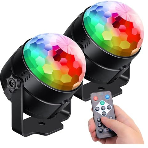 HPHPH Christmas Projector, Rotating Disco Ball DJ Party Night Light RC Sound Activated RGB Stage Projector Lamp For Home Game Room KTV Bar Christmas,Halloween, Christmas.