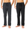 Timone Herren Schlafanzugshose Lang Pyjamahose aus Baumwolle Freizeithose Schlafhose Loungewearhose mit Taschen Nachtwäsche Hose für Herren Sleepwear TPP-001 ((2Pack) Anthrazit/Schwarz, XL)