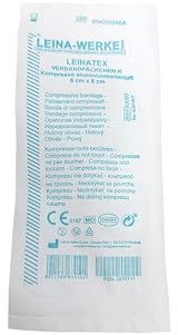 10x Leinatex-Verbandpäckchen DIN 13151-K 6 x 8cm ALUMINIUM-BEDAMPFT - steril - reduziertes ANGEBOT