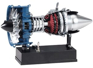Joytopiaminds DM122 Turbofan Engine Model Kit that Works, 170PCS All-Metal DIY Mechanical Assembly High-Fidelity Turbofan Engine with Transparent Cover for STEM Education & Desk Decoration