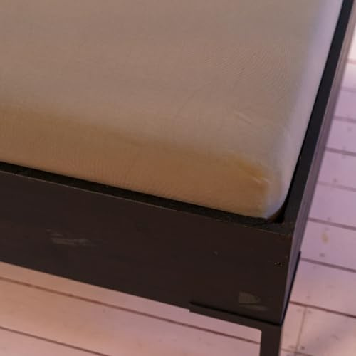 Kayori Saiko Spannbettlaken für Topper Taupe 80-100x200-220 cm, Premium Jersey, Matratzenhöhe bis 12 cm