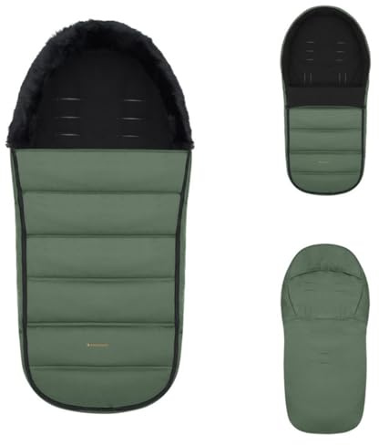 Kikka boo Fußsack Urban für Kinderwagen Reißverschluss Steppdesign Gurtöffnungen grün