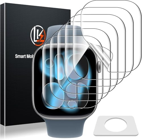 LK 6 Pack for Apple Watch Series 10/11 42mm Screen Protector | High Definition, Bubble Free, Clear Flexible TPU Film, Easy Installation Anti-Scratch, Ultra-Thin Screen Protector