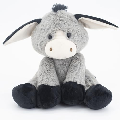 JORCEDI Esel Kuscheltier, 20cm Klein Plüschtier, Stofftier Plüschesel Tier, Kuscheltiere Geschenk für Jungen Mädchen Erwachsene