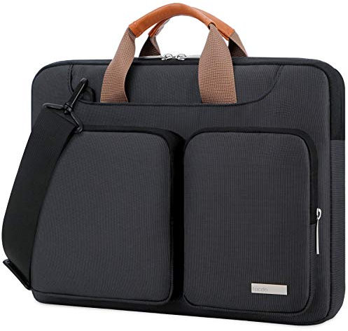 Lacdo 360° Protectora Funda Portátil para 15.6 Pulgadas Lenovo IdeaPad/ThinkPad, HP Pavilion 15, 15.6 ASUS TUF Gaming/ViovoBook, Acer Aspire 3 5 7, Dell Inspiron 15, Samsung HP ASUS Chromebook, Negro