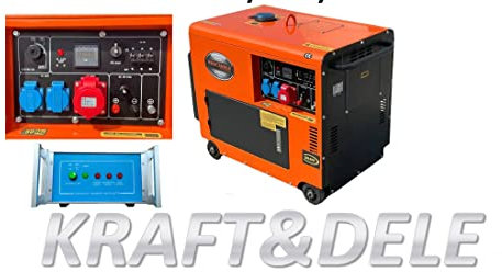 Silenciador generador diésel monofase 3x220v 1x380v potencia trifásica y dele + ATS Elektrogeno 6,5 KW