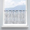 HongYa Scheibengardine Küche Voile Bistrogardine mit Schlaufen Transparente Gardine für Kleinfenster Äste Muster H/B 45/120 cm Weiß Grau