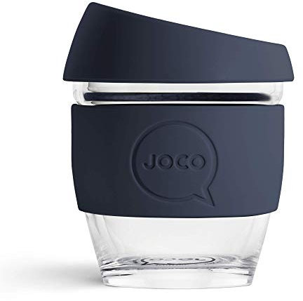 JOCO Glass Reusable Coffee Cup (Mood Indigo, 4 oz)