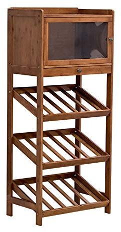 EBF Weinregale Weinflaschenhalter Holz Weinregal, Unabhängige Vertikale Flaschenregal, 2 Bretter, Massivholz Bambus Modernen Minimalistischen Glas Weinregal Wohnzimmer Esszimmer (Size : #4)