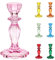 Bougeoir en Verre Rose | Bougeoir Conique décoratif pour Les Repas à l'intérieur ou à l'extérieur, décorations élégantes pour Le dîner, Anniversaire, Jardin, Mariage, Noël, décoration de la Maison
