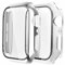 Fengyiyuda Funda[2 Pack] Compatible con Apple Watch 38/40/42/44mm,Estuche con TPU Protector de Pantalla,Caja Protector Anti-Choque Caso para IWatch Series se/6/5/4/3/2/1-Silver/Clear,40mm
