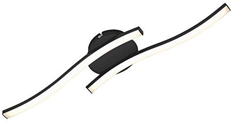Briloner Leuchten - LED Deckenleuchte, Deckenlampe, 2-flammig, 12 Watt, 960 Lumen, 3.000 Kelvin, Schwarz, 555x120x72mm (LxBxH)