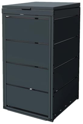 ATOLE Cache Poubelle Simple - 1x120 litres - Gris