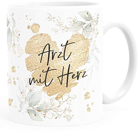 SpecialMe® Kaffee-Tasse [Wunschtext] mit Herz - soziale Berufe, Familie, Freunde kleines Dankeschön Geschenk Danke sagen Weiss Keramik-Tasse