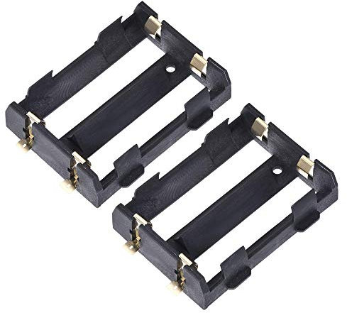 sourcing map Battery Case Storage Box 2 Slots x 3.7V Battery Holder for 2 x 26650 Battery 2Pcs