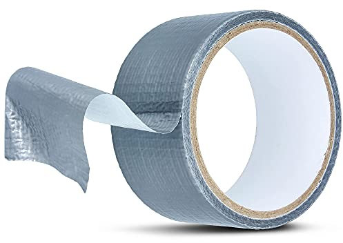 Instalguru Aluminium Klebeband Wasserdicht Netzverstärkt 48mm x 10 yd Grau DUCT Tape | Alu Klebeband Panzertape verstärkt mit einem Glasgittergewebe | Panzerband für PE Rohrisolierung Isolierschlauch