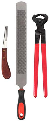 Outils de Maréchal-ferrant Cisailles en Métal Professionnelles Parage Cheval Maréchal-ferrants équins Sabot Pince Coupe-poignée Couteau Outils Garniture Kit D'outils