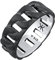 Kuzzoi Massiver Herrenring (8 mm) im Panzer Design, Bandring für Männer aus 925 Sterling Silber oxidiert, Ring im Chunky Chain Look, Ringgröße 60, 0608282621_60