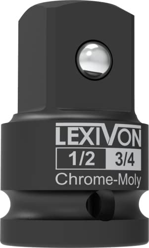 LEXIVON Adattatore per bussola ad impatto, Riduttore per bussola da 3/4 a 1/2, per avvitatore Makita, Milwaukee, Bosch, per chiave dinamometrica e a cricchetto, (LX-401)