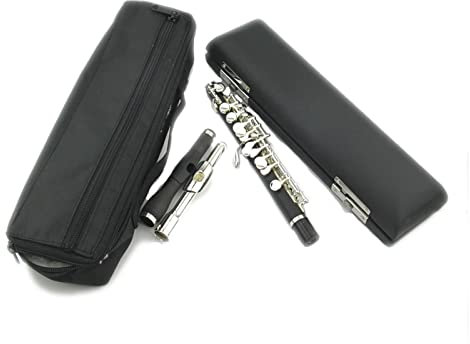 Kerrey Querflöte Anfänger Piccolo Composite Holz & Kopf Silber Überzogene Tasten W Ledertasche